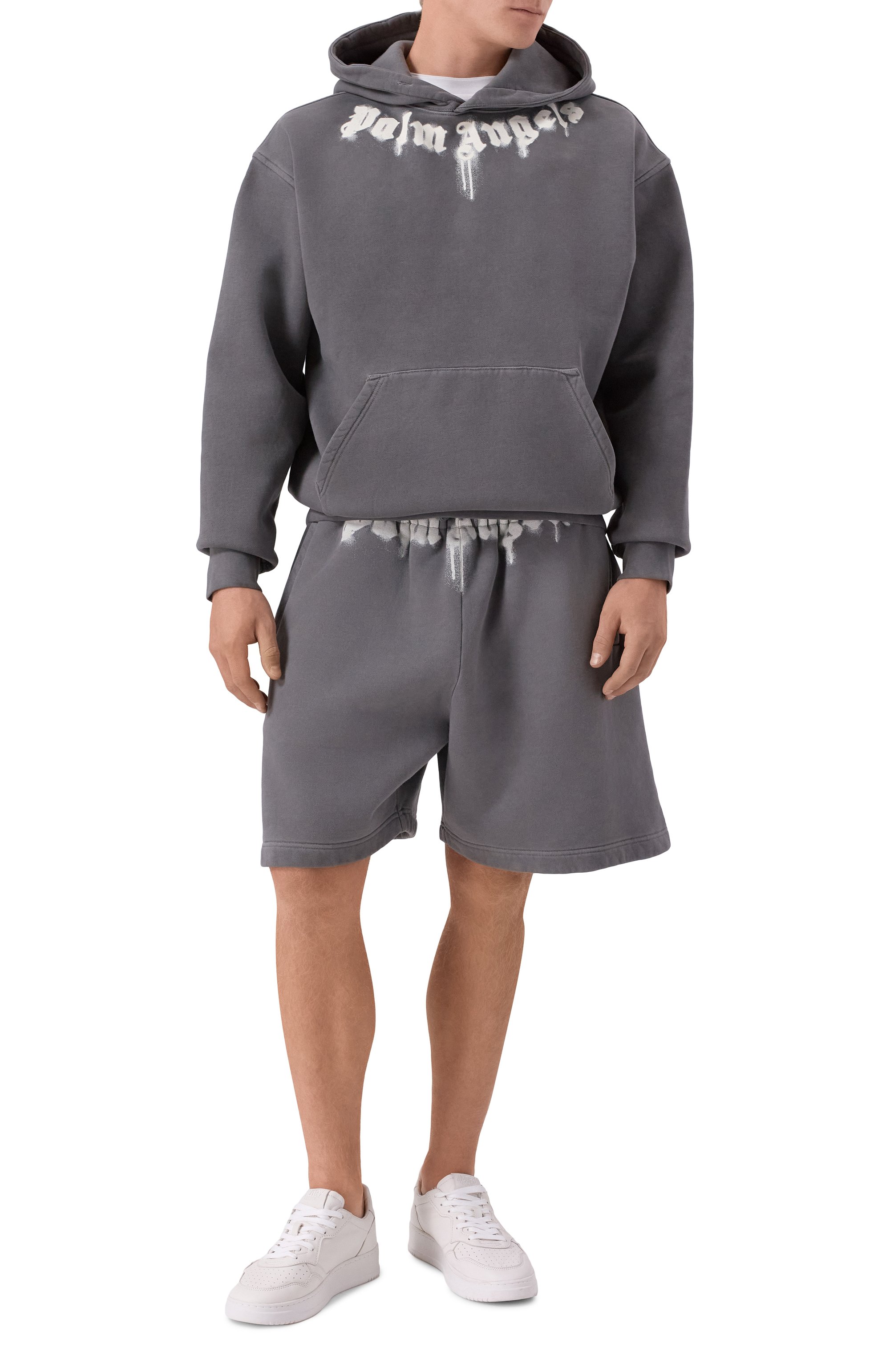 Хлопковые шорты PALM ANGELS, арт. PMCI019F25FLE001, фото 2