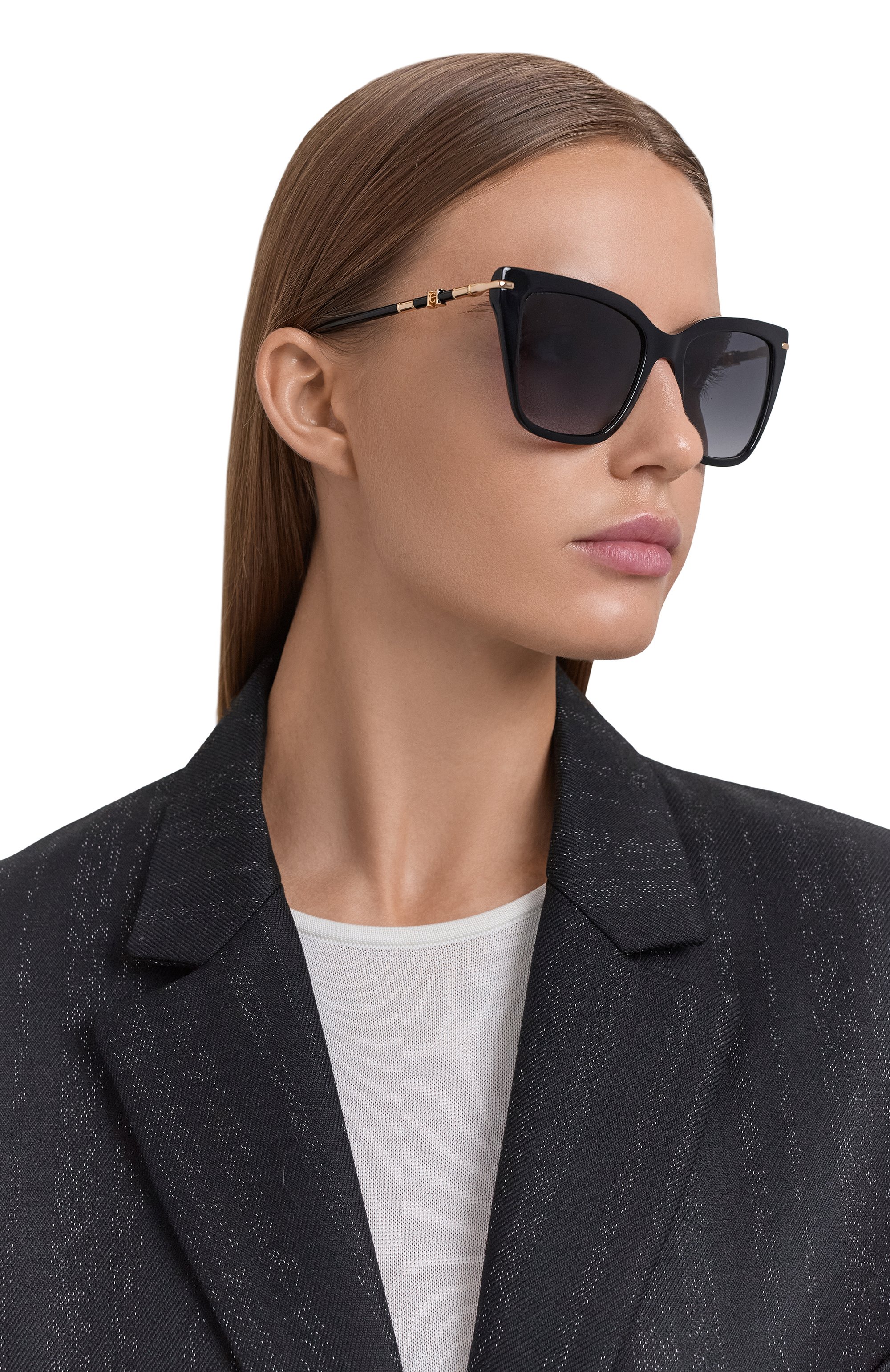 Солнцезащитные очки CAROLINA HERRERA черного цвета по цене 23500 руб., арт. HER0351/G 807, фото 2 Солнцезащитные очки CAROLINA HERRERA, арт. HER0351/G 807, фото 2