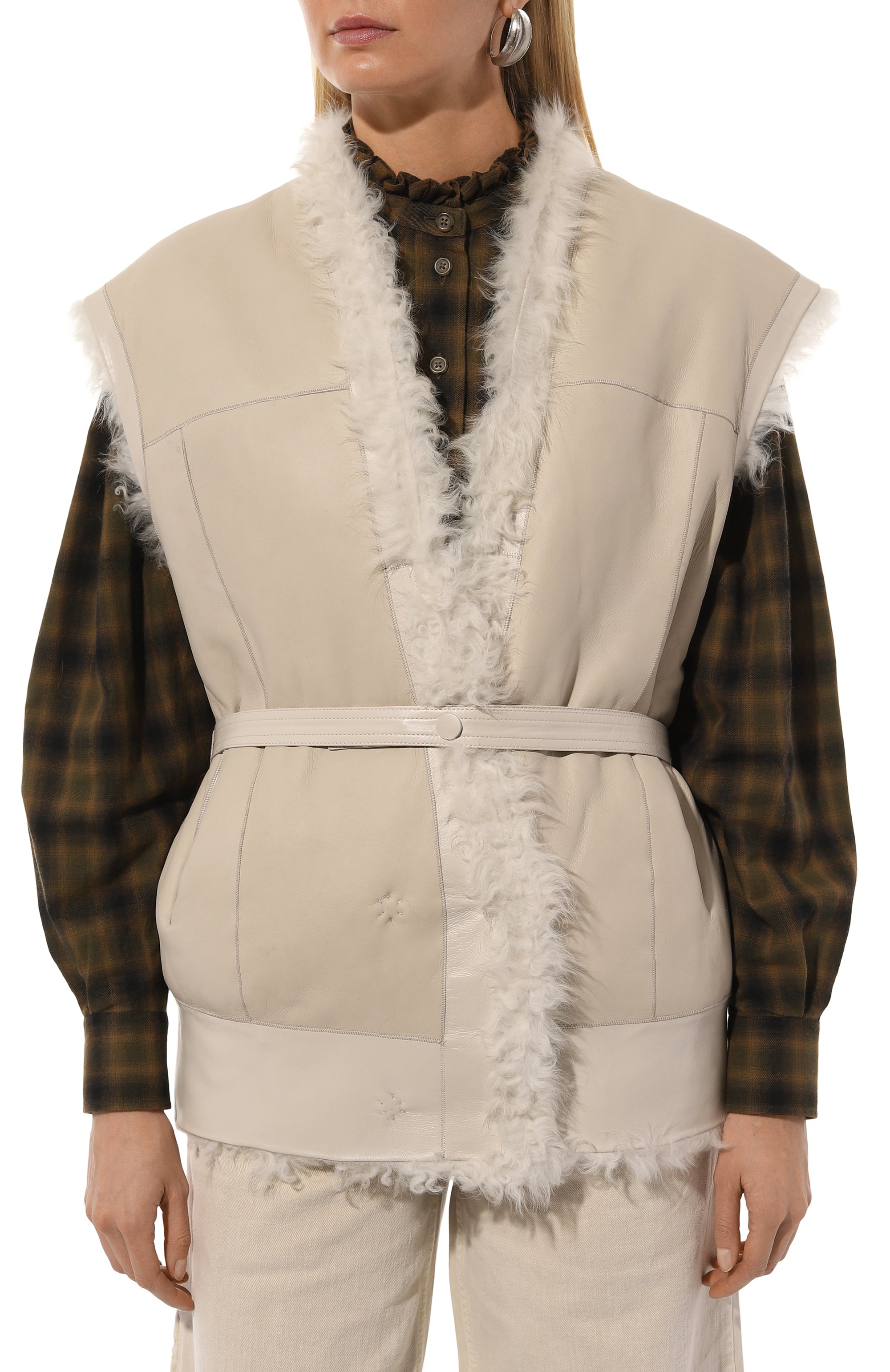 Двусторонний жилет из меха овчины VENERA M., арт. YLKBP, фото 7