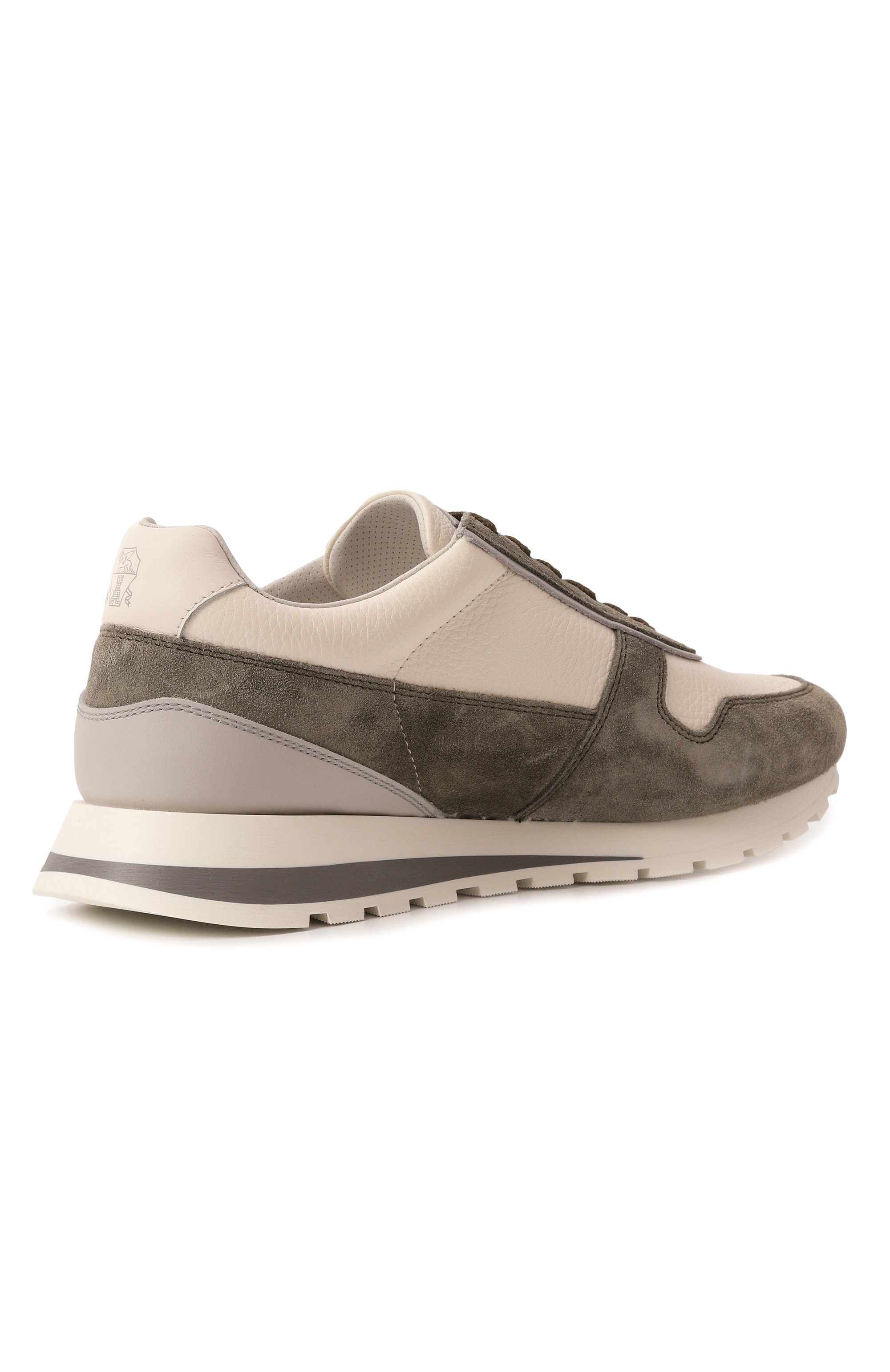 Кожаные кроссовки BRUNELLO CUCINELLI хаки цвета по цене 94150 руб., арт. MZUAVLA289, фото 5 Кожаные кроссовки BRUNELLO CUCINELLI, арт. MZUAVLA289, фото 5