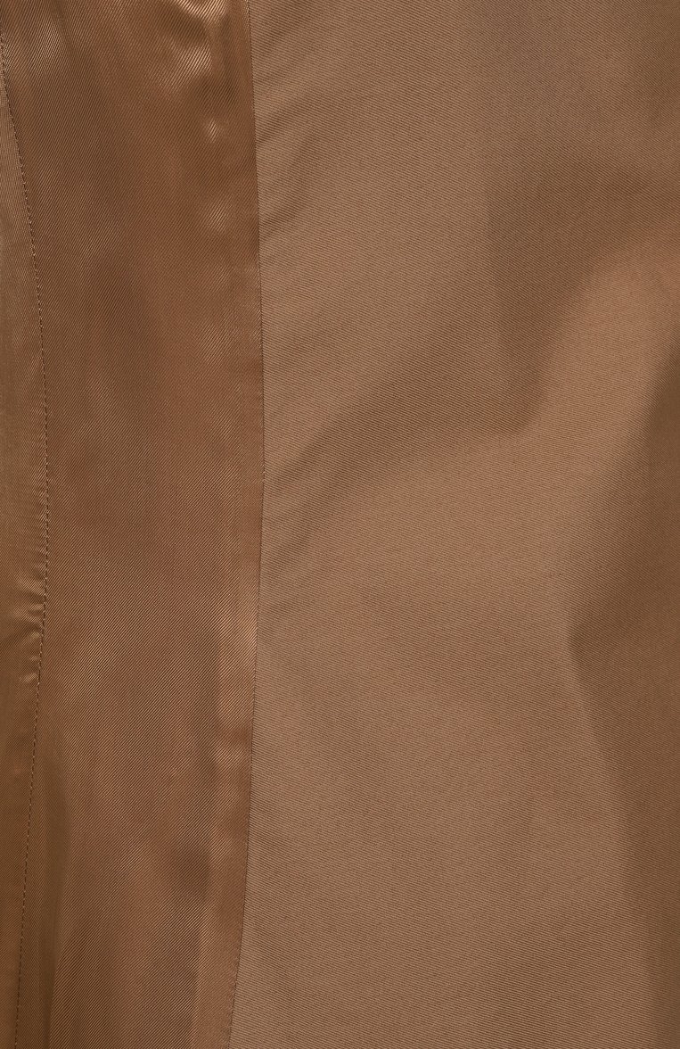 Женский хлопковый тренч BURBERRY коричневого цвета, арт. 8106350 | Фото 7 (Материал внешний: Хлопок; Автоматизация состава: Проставлено; Автоматизация ТО: Проставлено; Материал подклада: Вискоза; Рукава: Длинные; Длина (верхняя одежда): До колена; Кросс-КТ: Куртка; Стили: Классический)