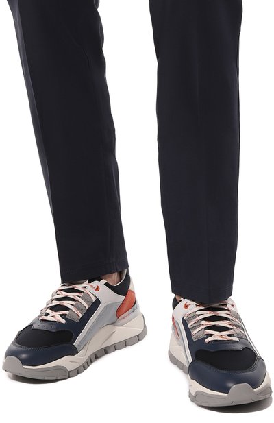 Комбинированные кроссовки SANTONI разноцветного цвета по цене 69950 руб., арт. MBIH21877BGAGCSAU55, фото 3 Комбинированные кроссовки SANTONI, арт. MBIH21877BGAGCSAU55, фото 3