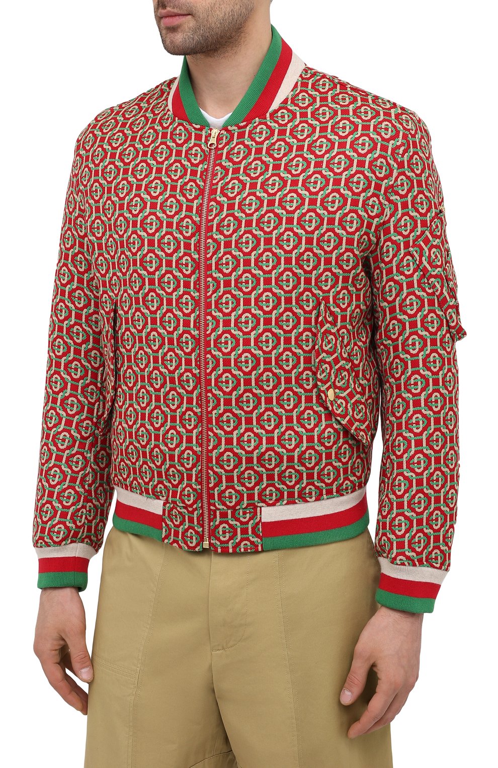 Шерстяной бомбер CASABLANCA, арт. MS21-JK-036 RED, фото 3