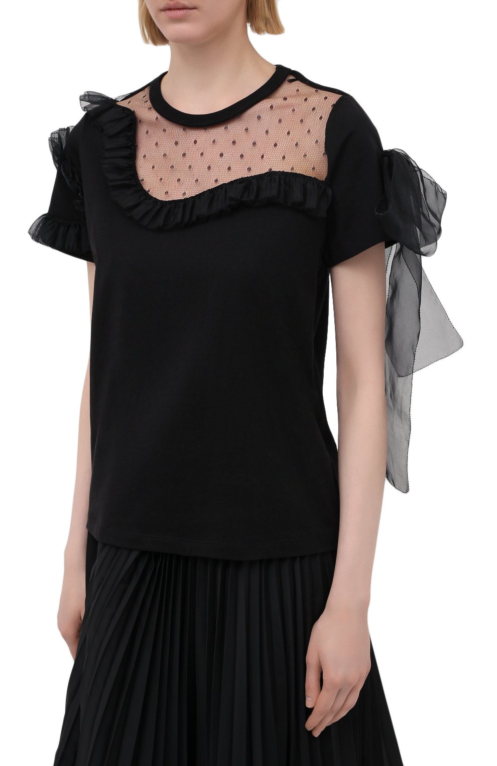 Хлопковый топ REDVALENTINO, арт. VR0MG09R/5WM, фото 3