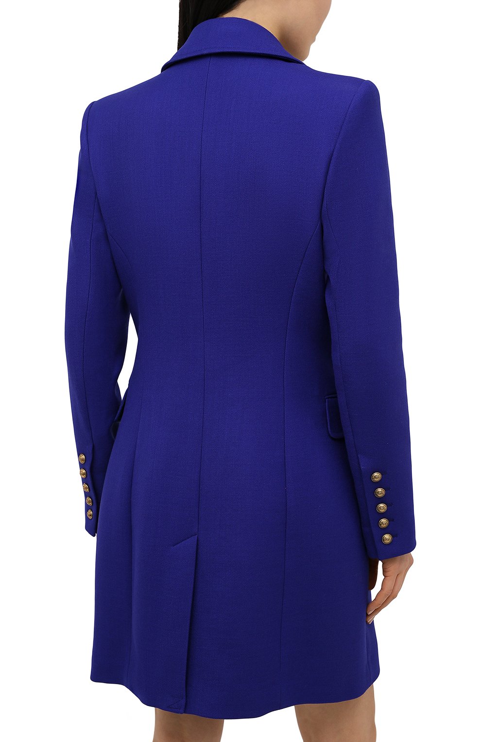 Шерстяное пальто BALMAIN синего цвета по цене 298000 руб., арт. UF19572/W072, фото 4 Шерстяное пальто BALMAIN, арт. UF19572/W072, фото 4
