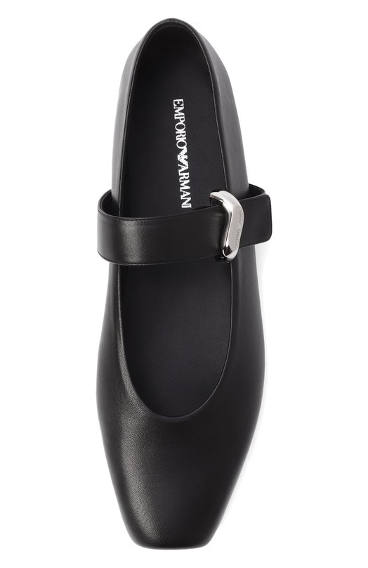 Кожаные балетки Emporio Armani EW004448/AF14915 Чёрный  EW004448/AF14915 Фото 6