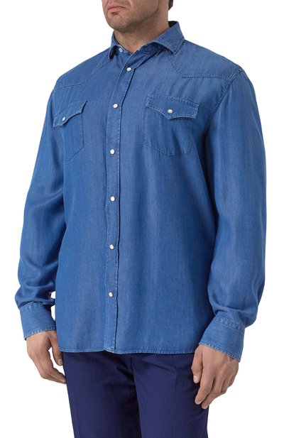 Джинсовая рубашка BRUNELLO CUCINELLI, арт. MH2564008, фото 3