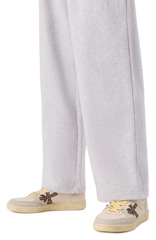 Кожаные кеды Bskt Clay-D Premiata BSKTCLAD/VAR 7316 Кремовый  BSKTCLAD/VAR 7316 Фото 3