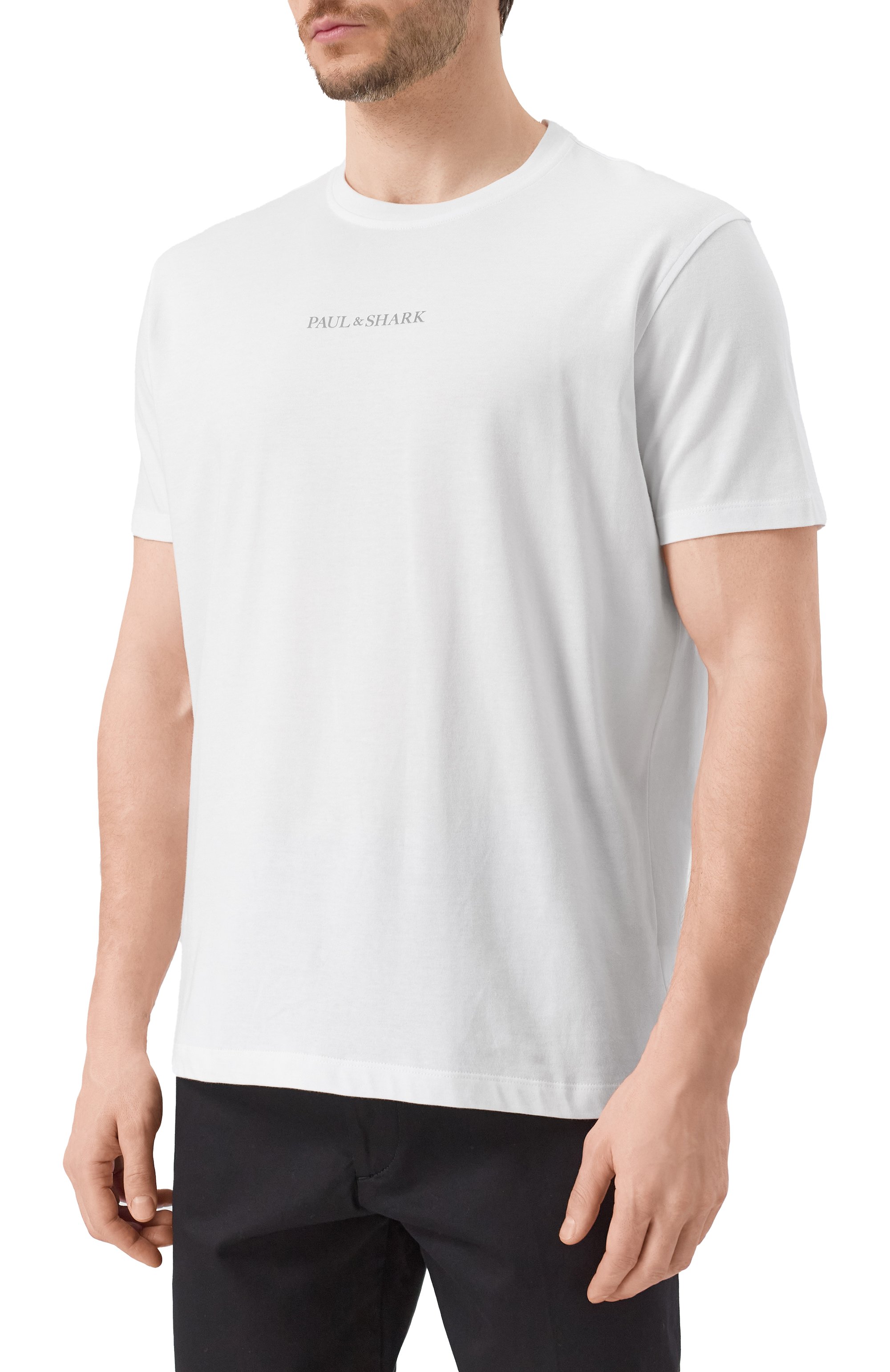 Хлопковая футболка PAUL&SHARK белого цвета по цене 21550 руб., арт. 25411088/XL, фото 3 Хлопковая футболка PAUL&SHARK, арт. 25411088/XL, фото 3