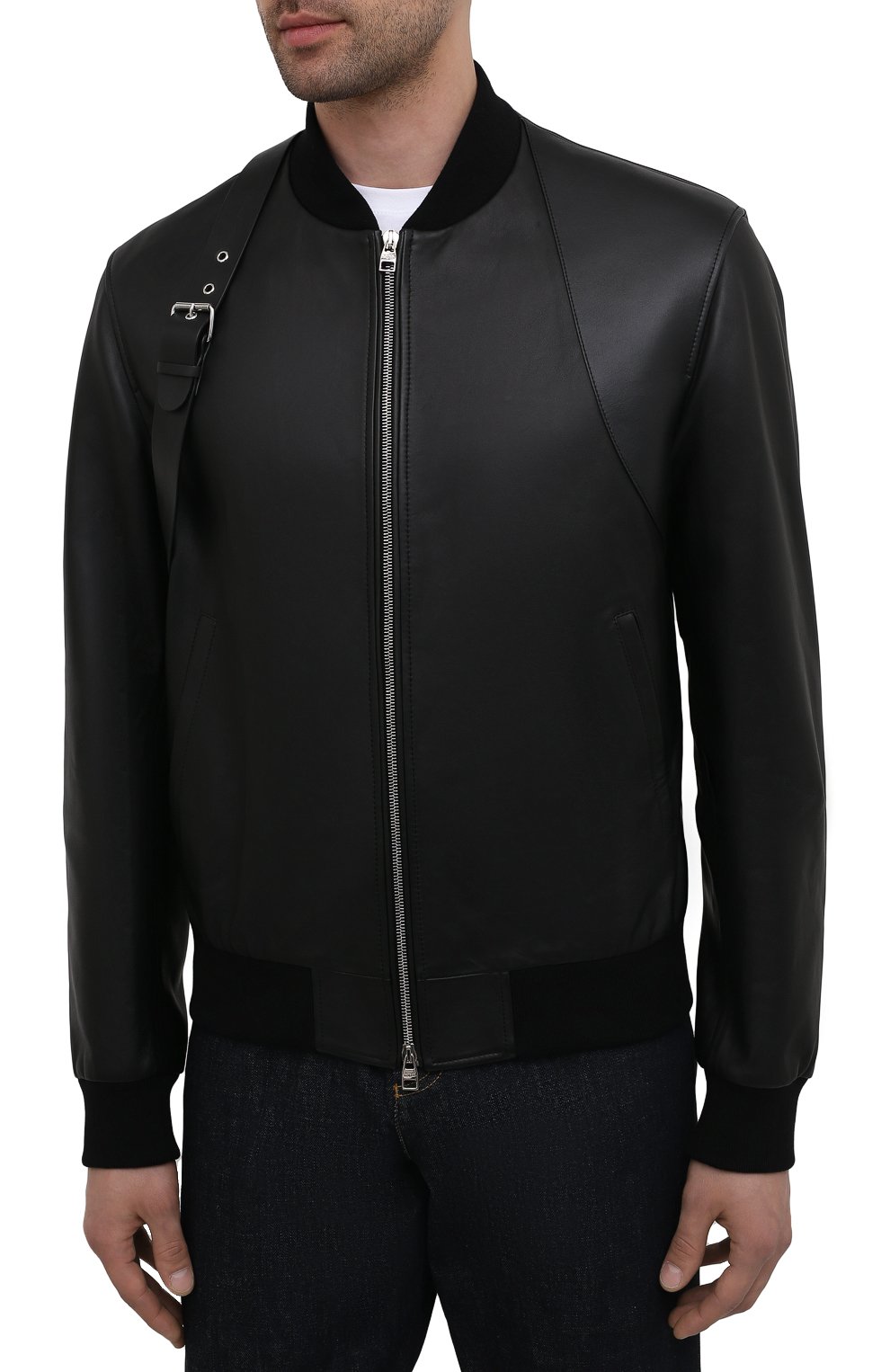 Кожаный бомбер ALEXANDER MCQUEEN, арт. 663558/Q5HVH, фото 3