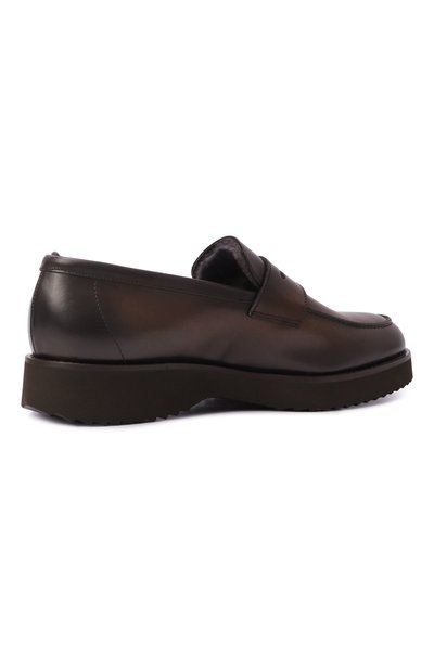 Кожаные пенни-лоферы DOUCAL'S темно-коричневого цвета по цене 59950 руб., арт. DU2483DAK0UM159T, фото 5 Кожаные пенни-лоферы DOUCAL'S, арт. DU2483DAK0UM159T, фото 5