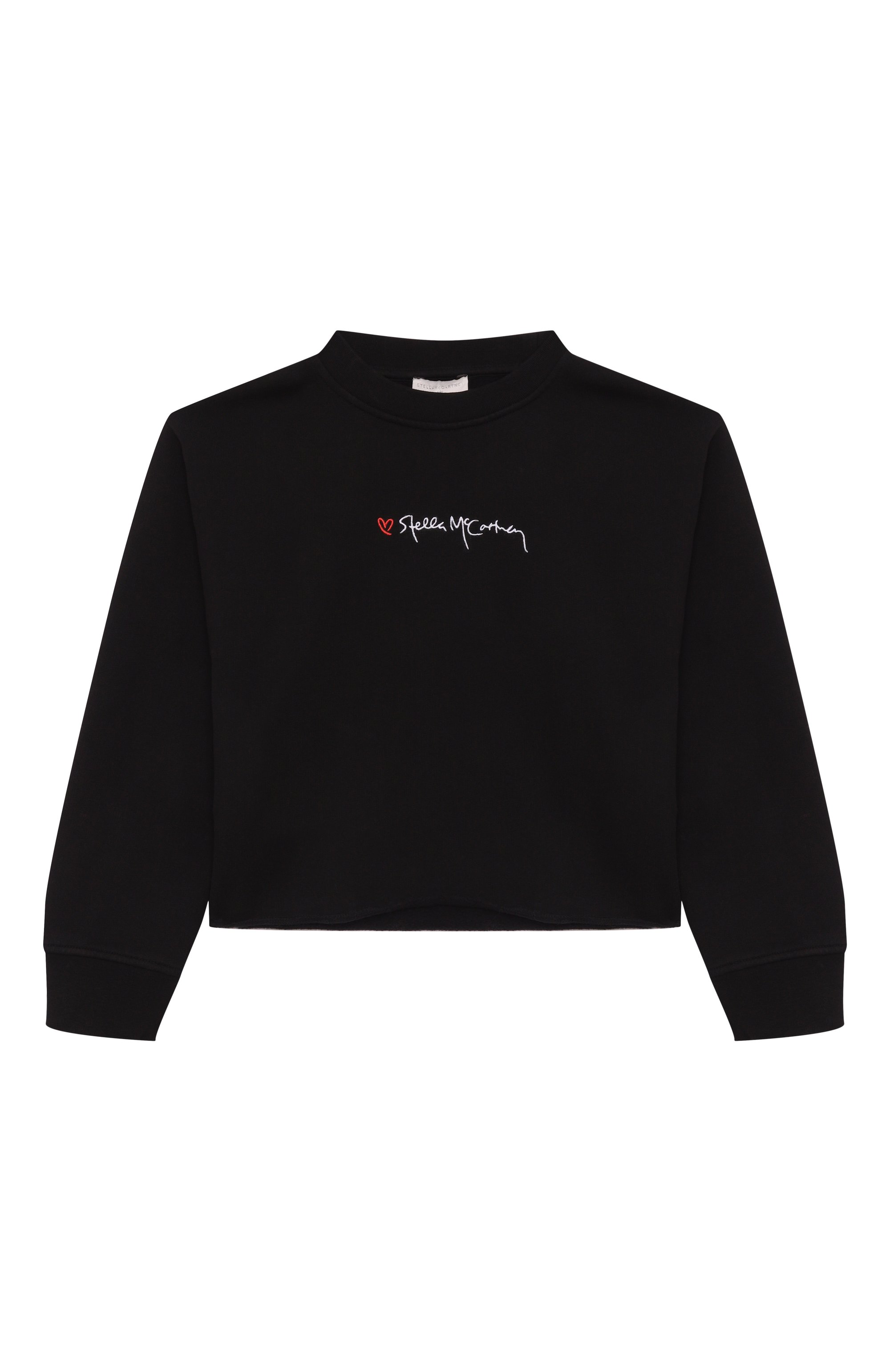 Хлопковый свитшот STELLA MCCARTNEY черного цвета по цене 12350 руб., арт. TX4C50, фото 1 Хлопковый свитшот STELLA MCCARTNEY, арт. TX4C50, фото 1