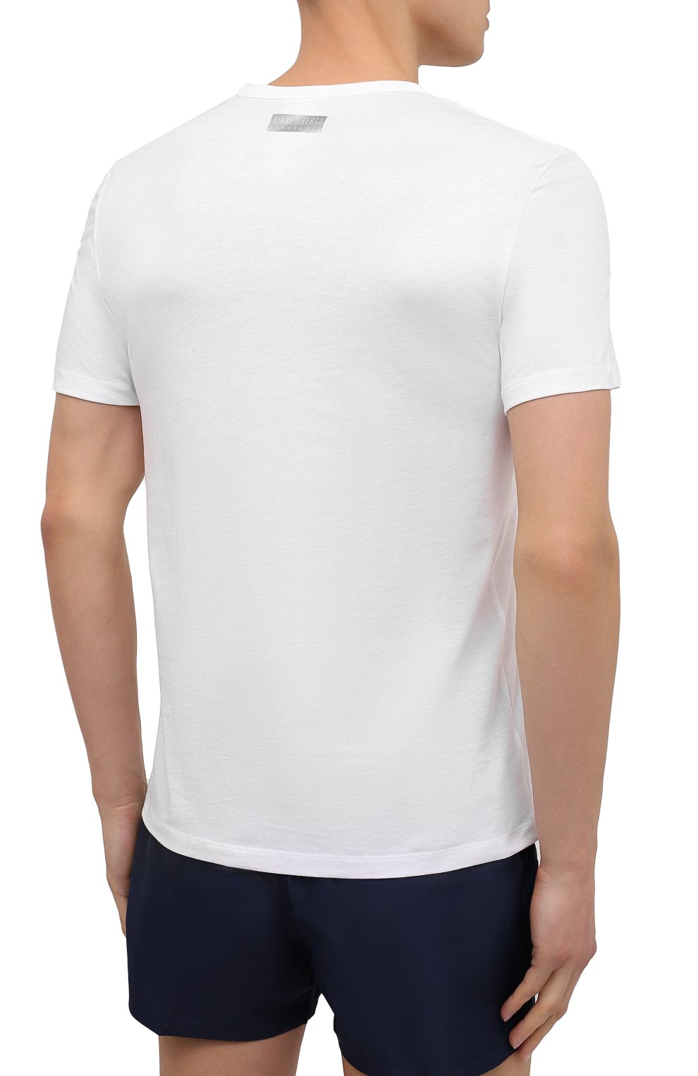 Хлопковая футболка DIRK BIKKEMBERGS белого цвета по цене 7485 руб., арт. VBKB04896, фото 4 Хлопковая футболка DIRK BIKKEMBERGS, арт. VBKB04896, фото 4