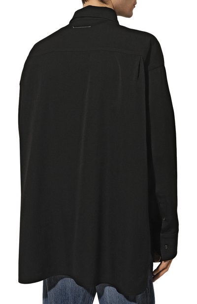 Рубашка из шерсти и вискозы MM6, арт. S52DL0228/S60351, фото 4