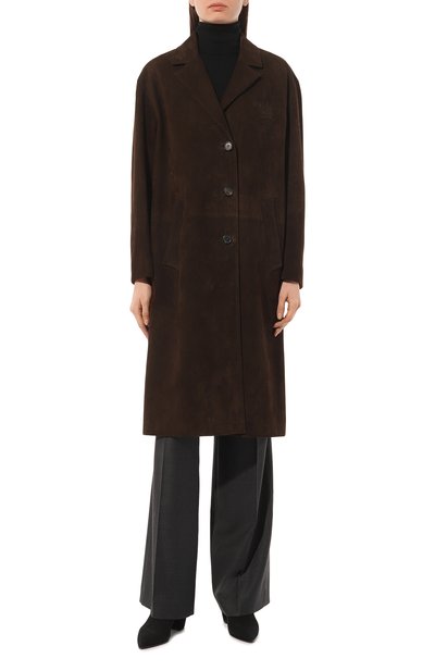 Замшевое пальто PRADA, арт. 56A018-1FEK-F0003, фото 3