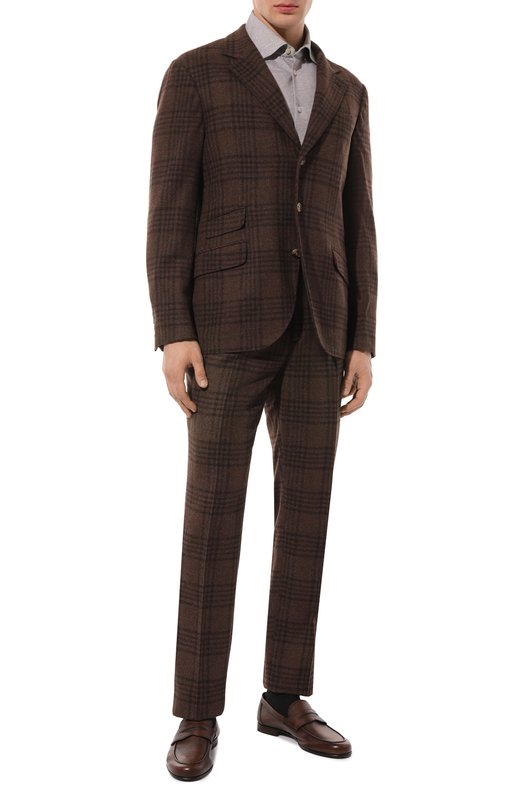 Хлопковая рубашка Kiton UCIH06923 Серый  UCIH06923 Фото 2