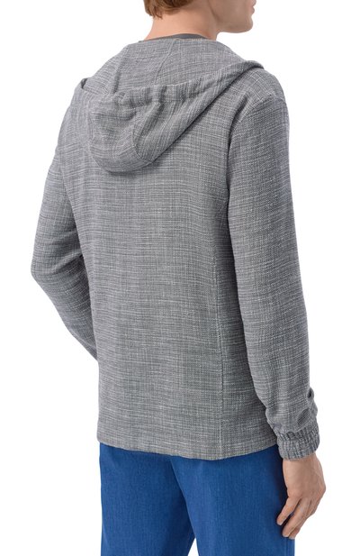 Куртка-рубашка из шерсти и шелка KITON, арт. UMC010K0617E05, фото 4