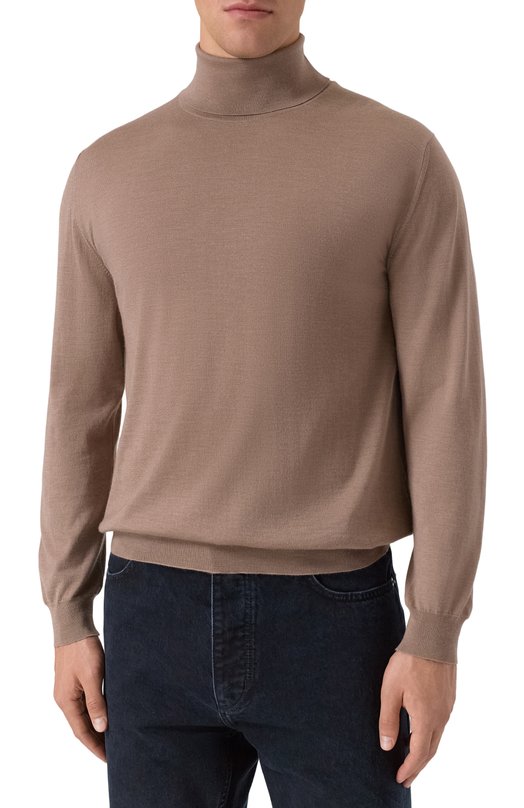 Водолазка из кашемира и шелка Kiton UMKXX04S1889 Бежевый  UMKXX04S1889 Фото 3
