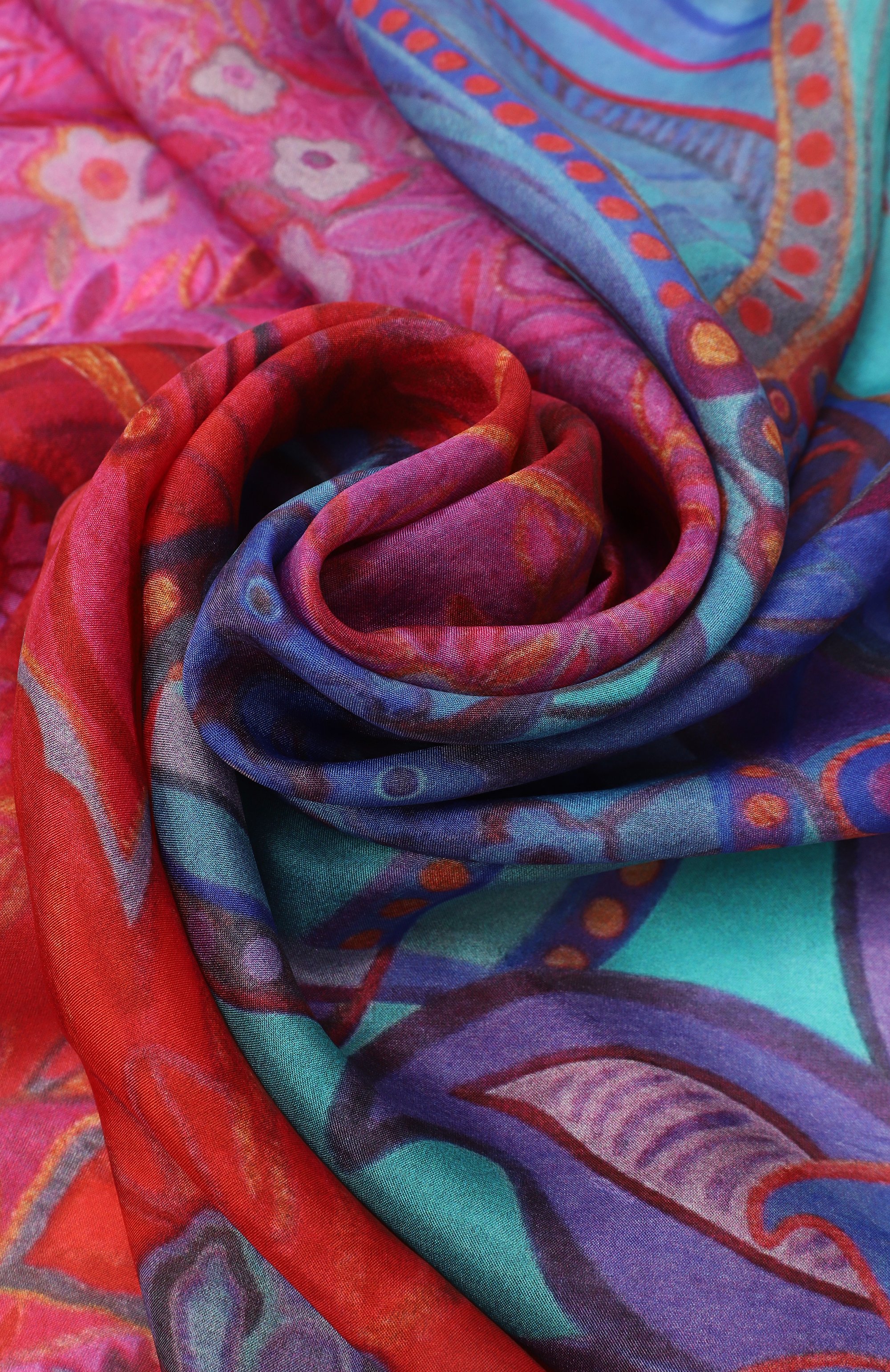 Шелковый платок восточный орнамент GOURJI, арт. 91126737/4151172, фото 3