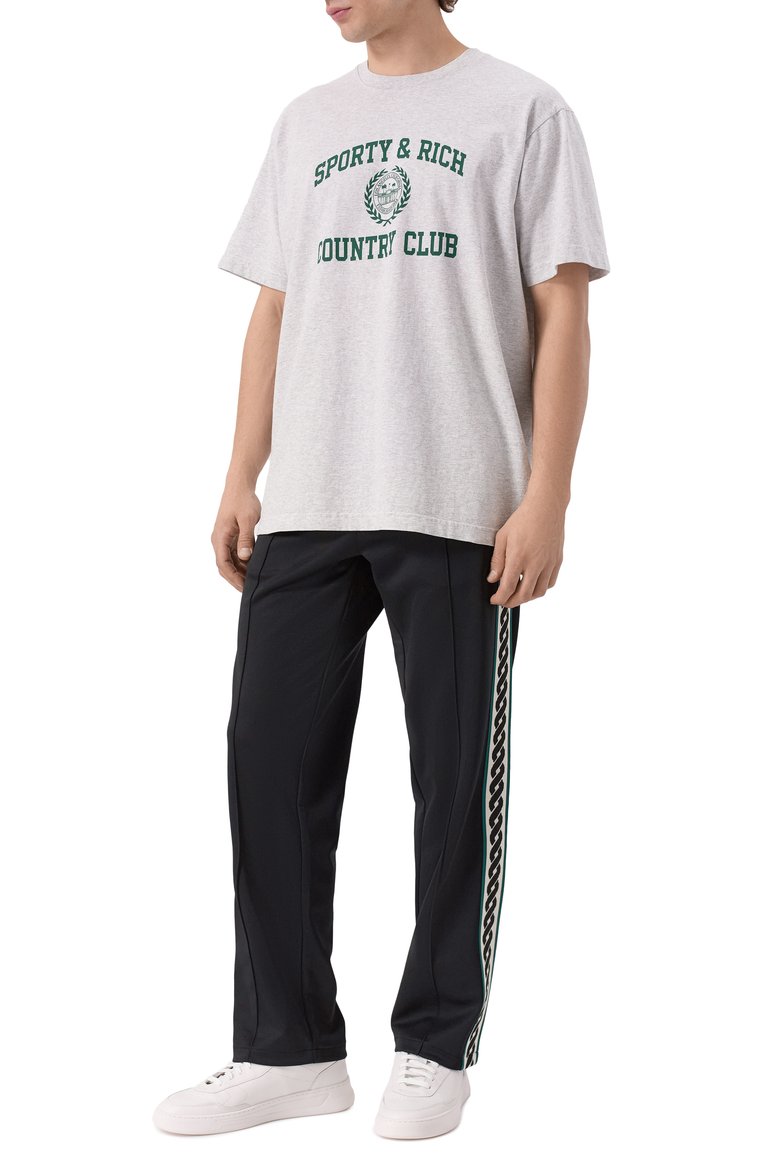 Хлопковая футболка SPORTY AND RICH, арт. T0043606218GY03, фото 1