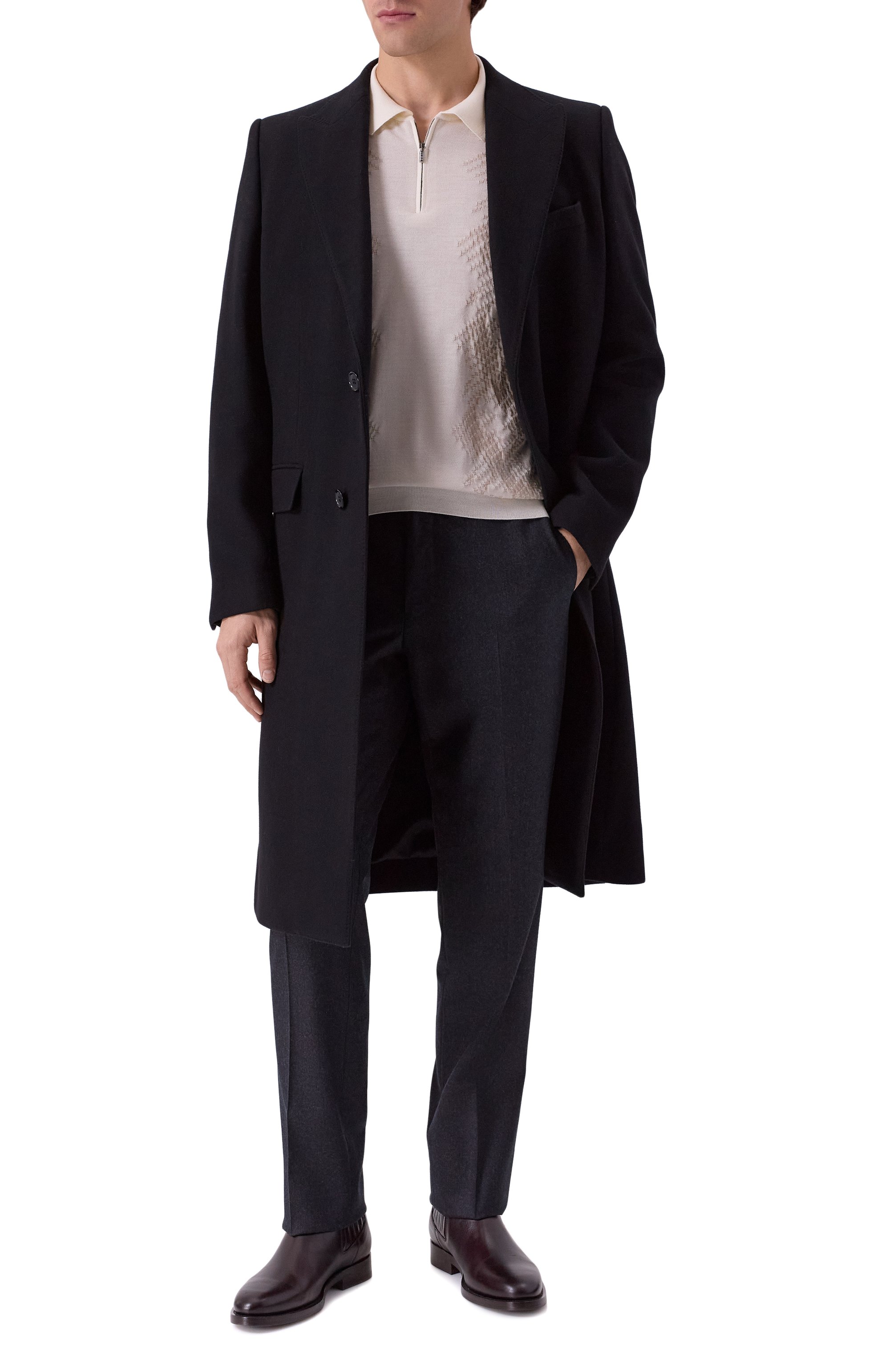 Поло из кашемира и шелка ZILLI кремового цвета по цене 152000 руб., арт. KZP001M0330VRARU0, фото 2 Поло из кашемира и шелка ZILLI, арт. KZP001M0330VRARU0, фото 2