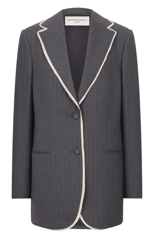 Шерстяной жакет Officine Generale S26WTLG405 Серый S26WTLG405