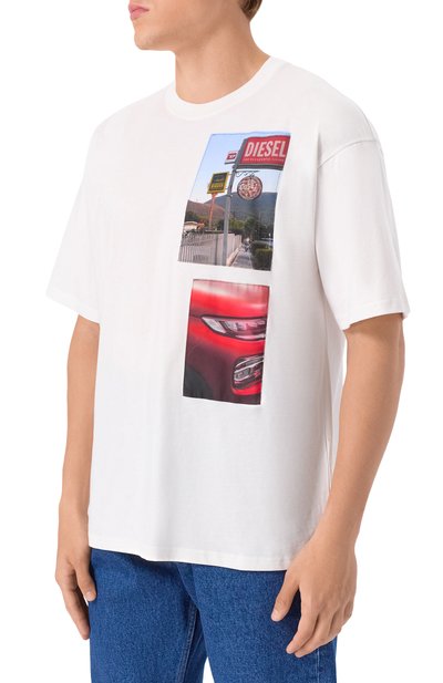 Хлопковая футболка DIESEL, арт. A19467/0PLAT, фото 3