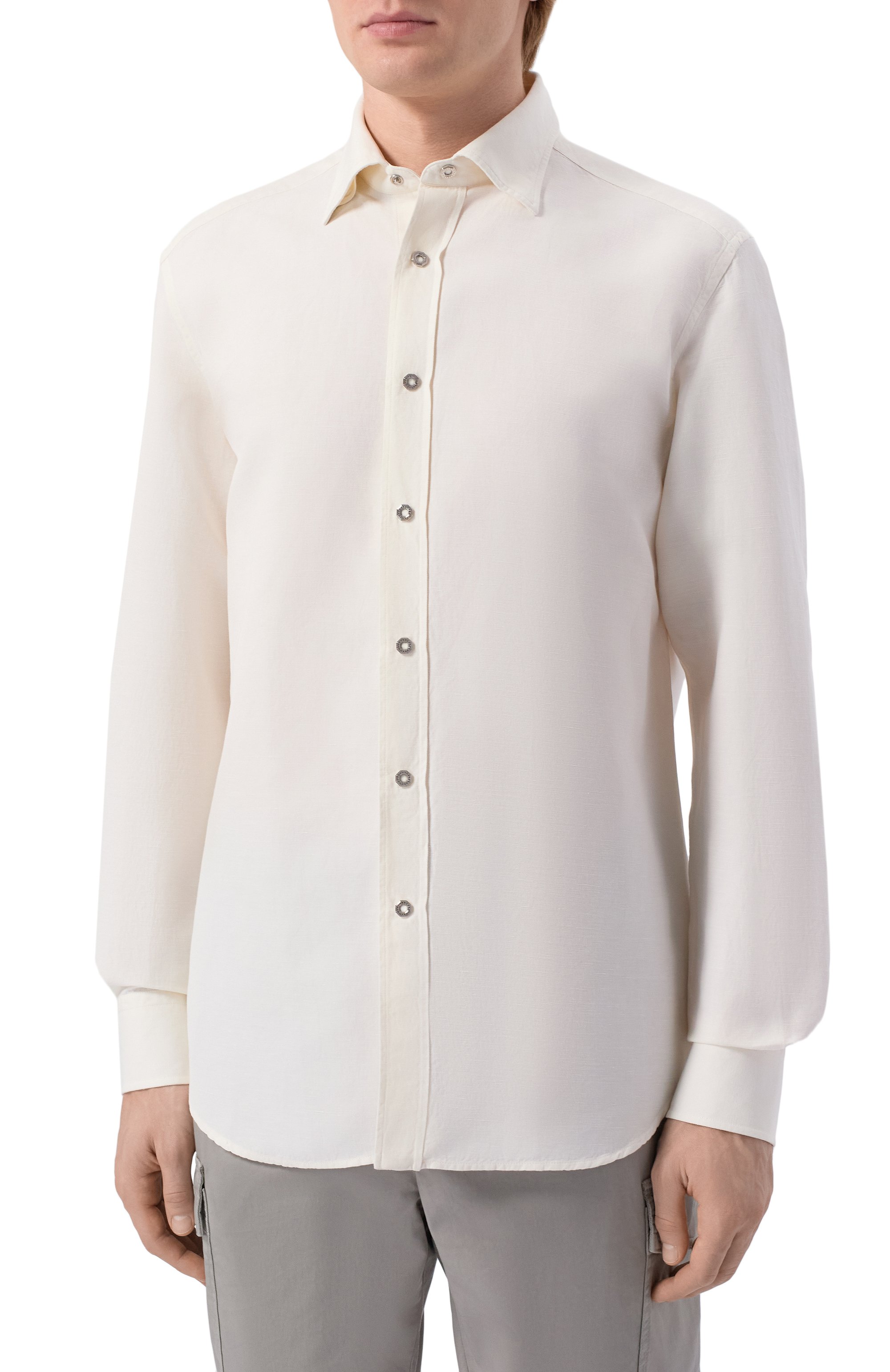 Р убашка из хлопка и льна STEFANO RICCI, арт. MC007956/BX2928, фото 3