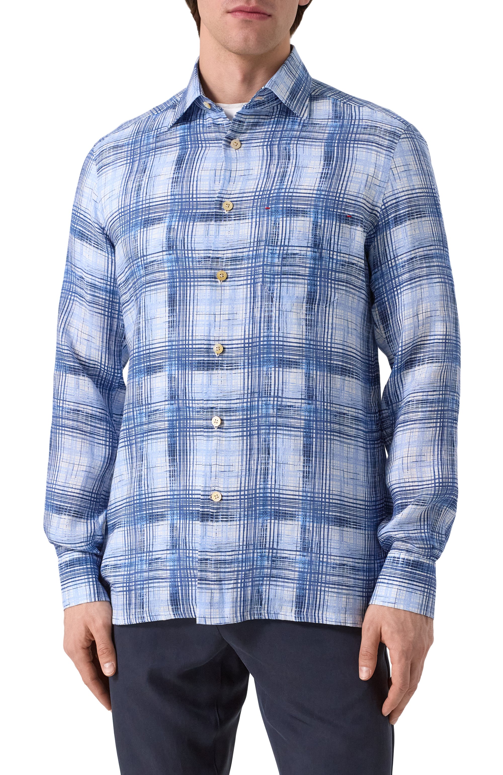 Льняная рубашка KITON, арт. UMCNERH0924407, фото 3