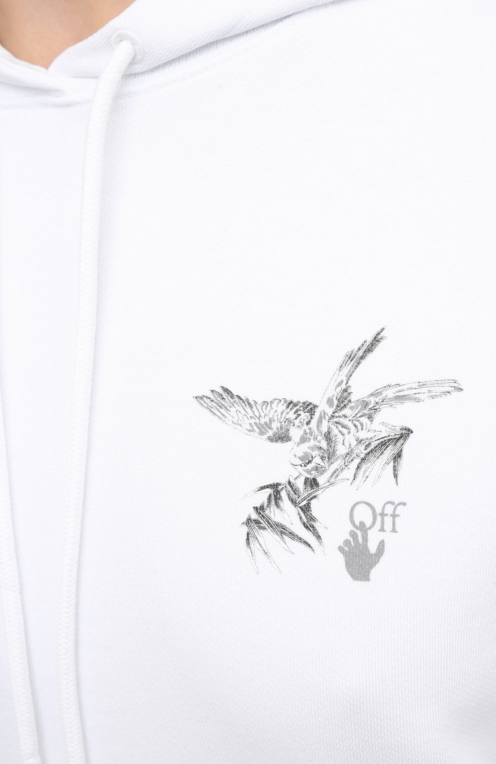 Хлопковое худи OFF-WHITE белого цвета по цене 58050 руб., арт. 0WBB035F20JER0050109, фото 5 Хлопковое худи OFF-WHITE, арт. 0WBB035F20JER0050109, фото 5