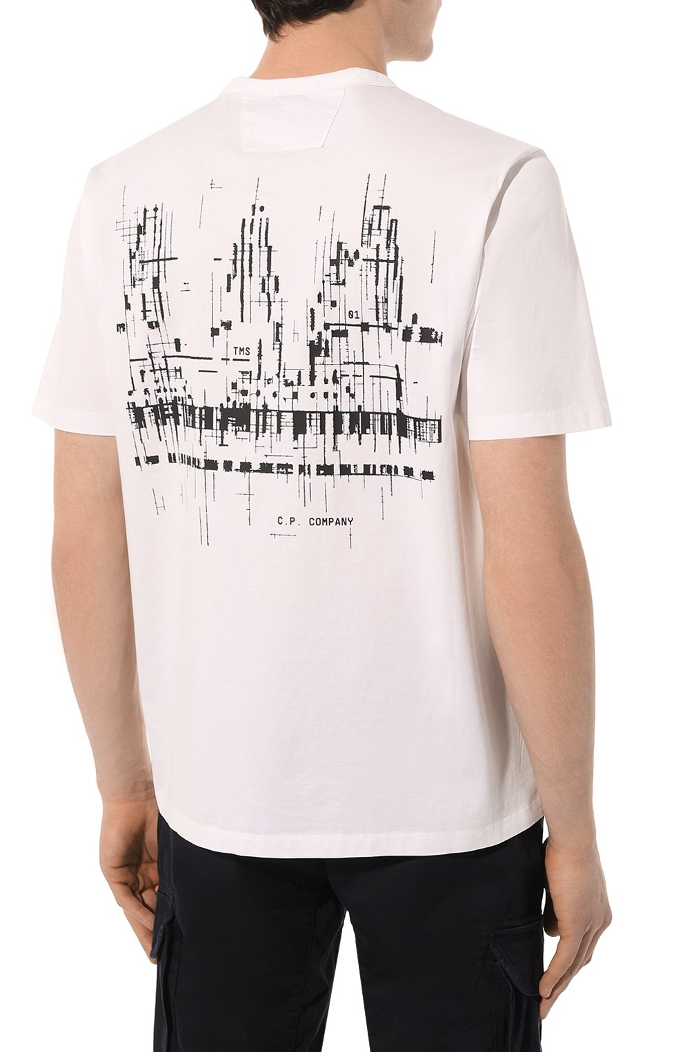 Хлопковая футболка C.P. COMPANY, арт. 16CLTS046A006370W, фото 4