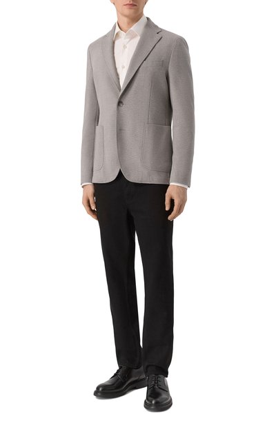 Однобортный пиджак BOSS светло-серого цвета по цене 79550 руб., арт. 50562499, фото 3 Однобортный пиджак BOSS, арт. 50562499, фото 3