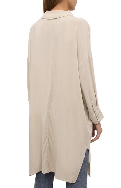 Рубашка из вискозы ELECTRIC AND ROSE светло-бежевого цвета по цене 26250 руб., арт. LFCV39, фото 4 Рубашка из вискозы ELECTRIC AND ROSE, арт. LFCV39, фото 4