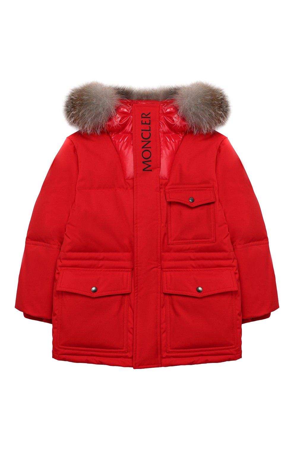 Пуховик с меховой отделкой на капюшоне MONCLER ENFANT, арт. E2-954-42369-25-53066/4-6A, фото 1