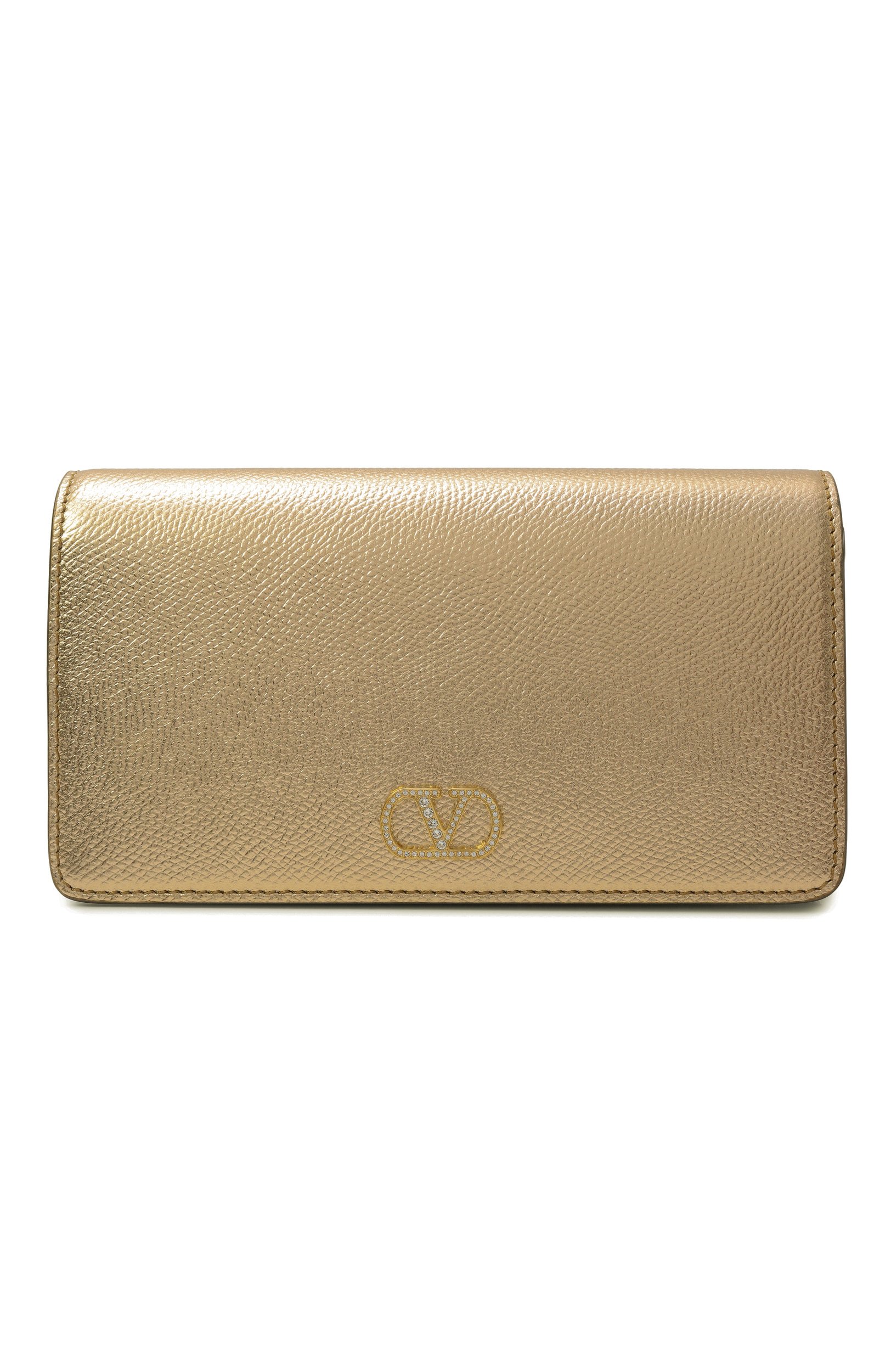 Сумка vlogo signature mini VALENTINO золотого цвета по цене 152500 руб., арт. 9W2P0AY5/CHL, фото 1 Сумка vlogo signature mini VALENTINO, арт. 9W2P0AY5/CHL, фото 1