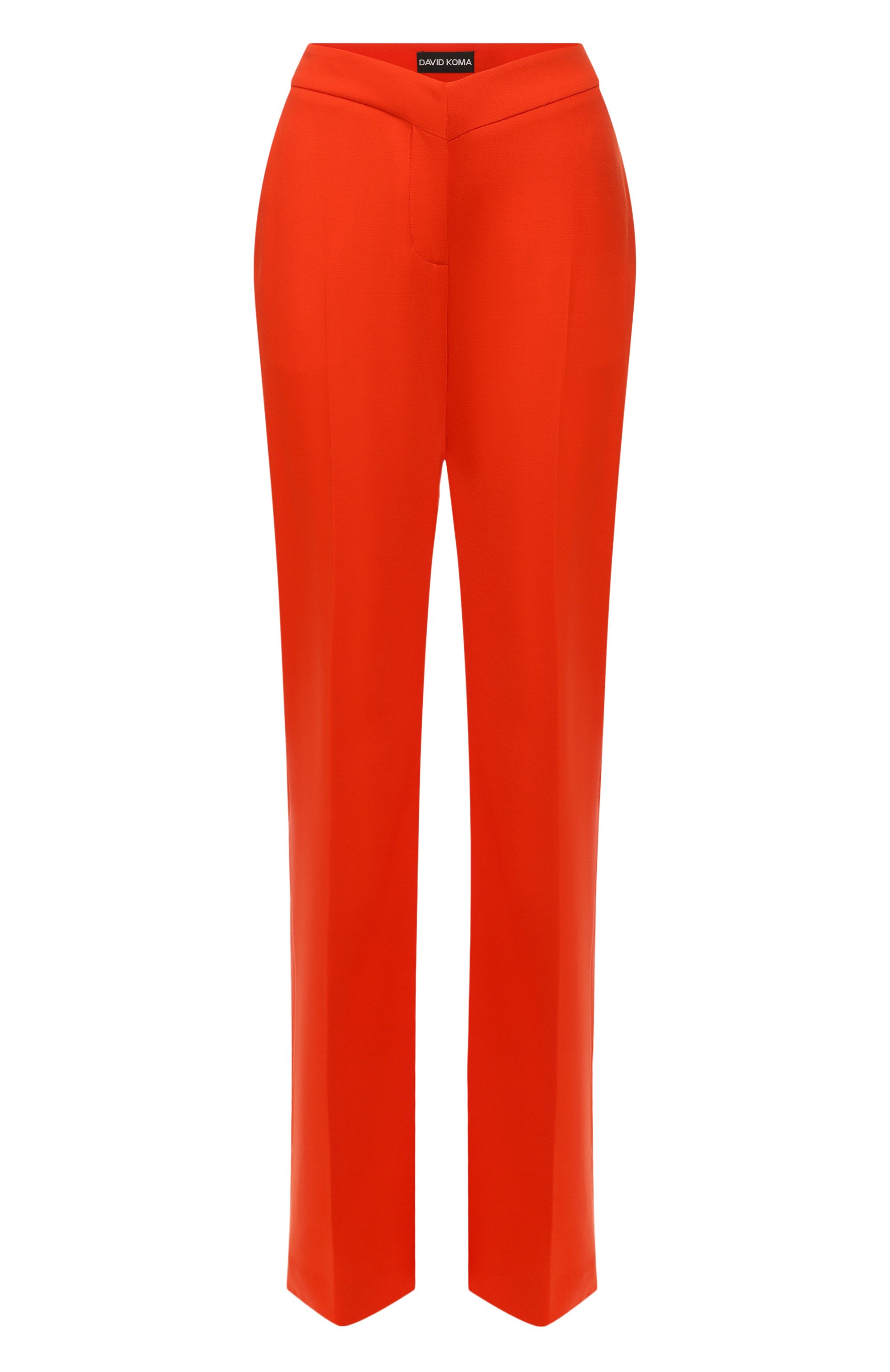Шерстяные брюки DAVID KOMA оранжевого цвета по цене 137500 руб., арт. RE25DK01TR, фото 1 Шерстяные брюки DAVID KOMA, арт. RE25DK01TR, фото 1