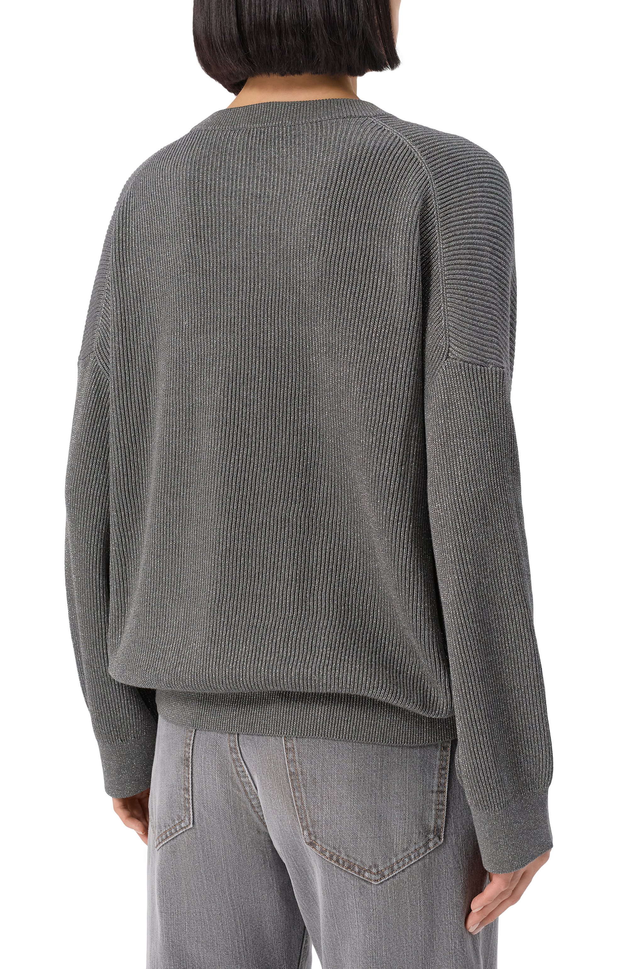 Свитер из хлопка и вискозы BRUNELLO CUCINELLI, арт. MAZ260200P, фото 4