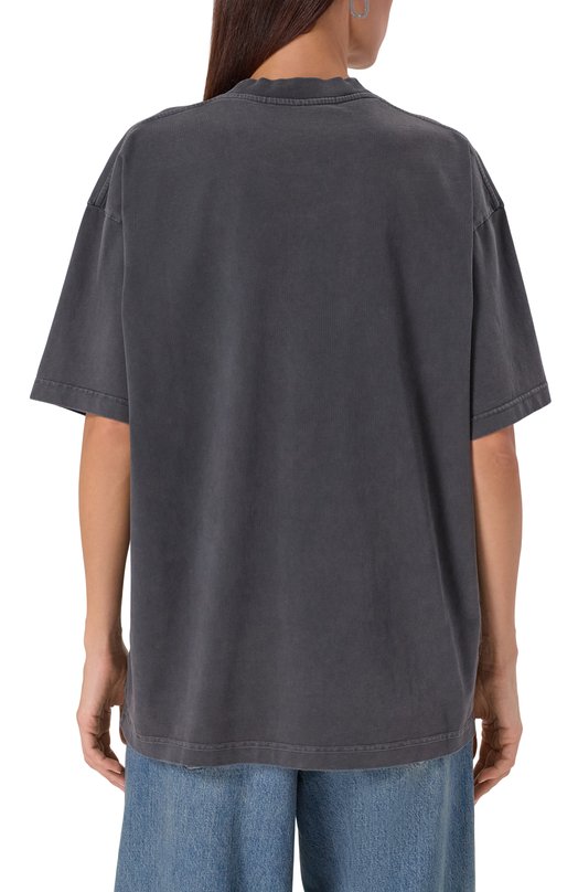 Хлопковая футболка Alexander Wang UCC3251847 Серый  UCC3251847 Фото 4