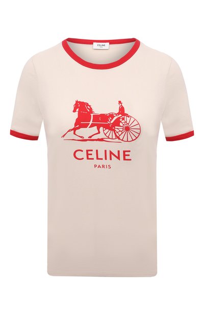 Женская хлопковая футболка CELINE, арт. 2X575671Q