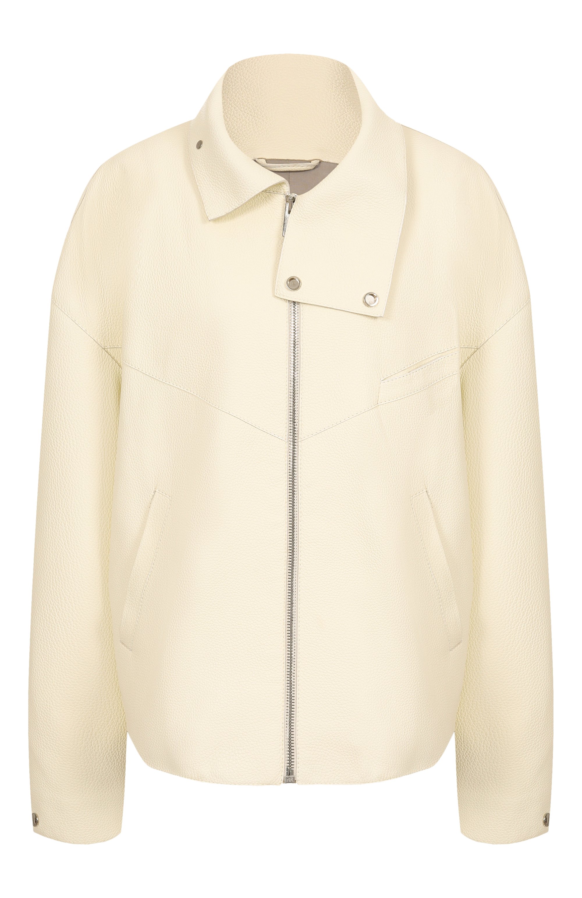 Кожаная куртка MASLOV кремового цвета по цене 286000 руб., арт. Z017, фото 1 Кожаная куртка MASLOV, арт. Z017, фото 1