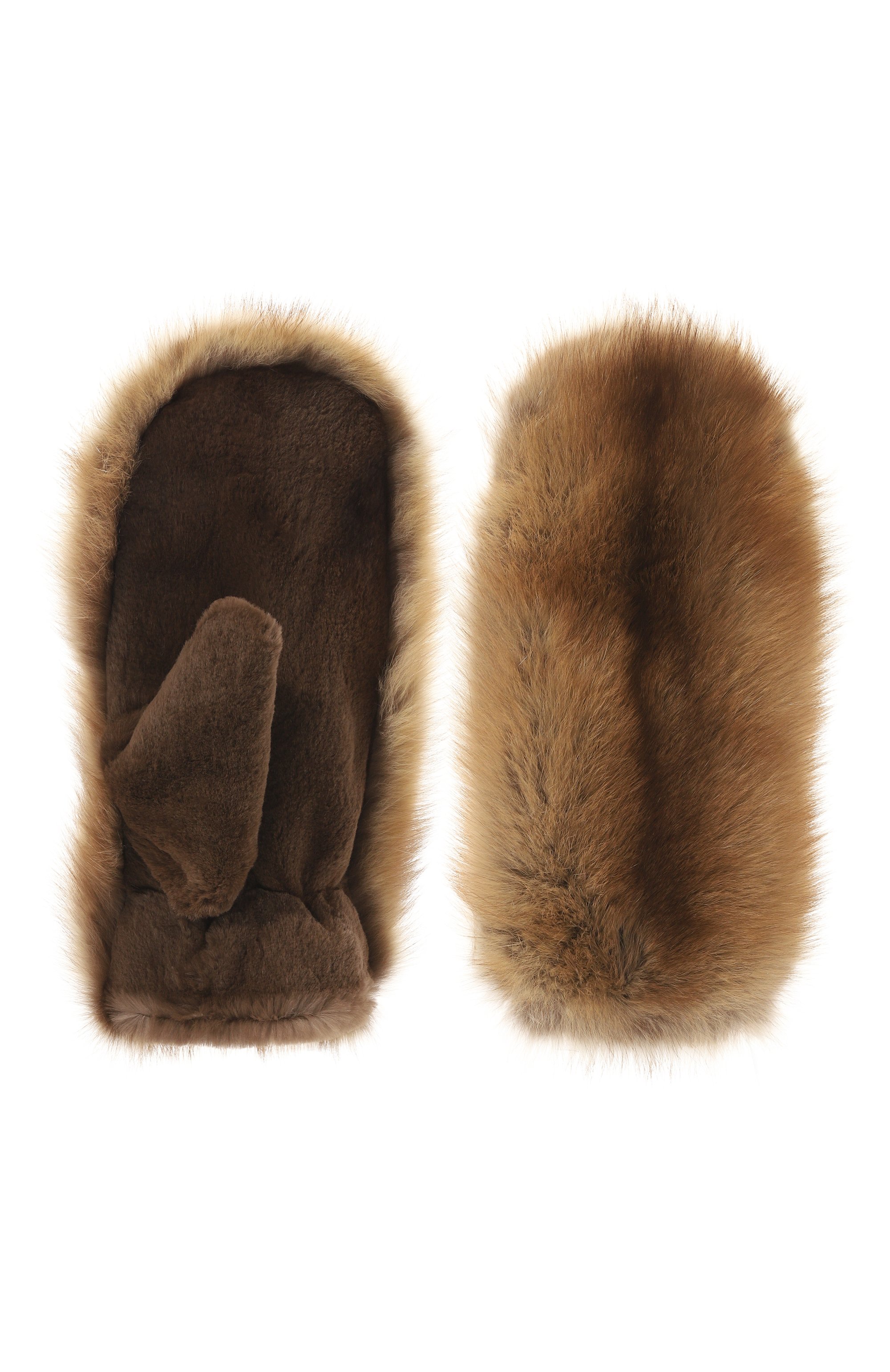 Меховые варежки из норки и соболя FURLAND светло-коричневого цвета по цене 370000 руб., арт. 0226330450005600000, фото 2 Меховые варежки из норки и соболя FURLAND, арт. 0226330450005600000, фото 2