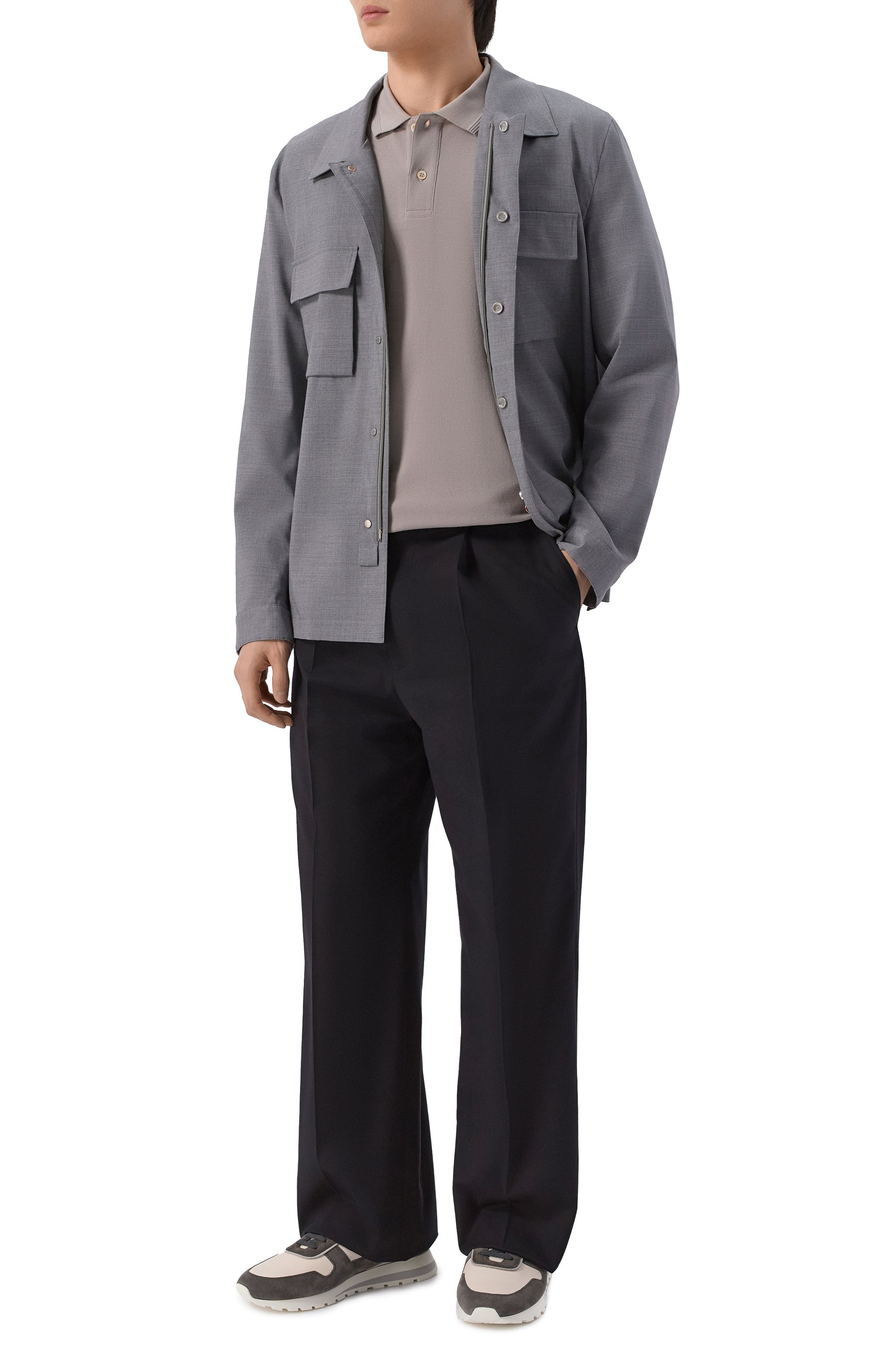 Хлопковое поло CORNELIANI серого цвета по цене 35650 руб., арт. 27G570/2725045, фото 2 Хлопковое поло CORNELIANI, арт. 27G570/2725045, фото 2