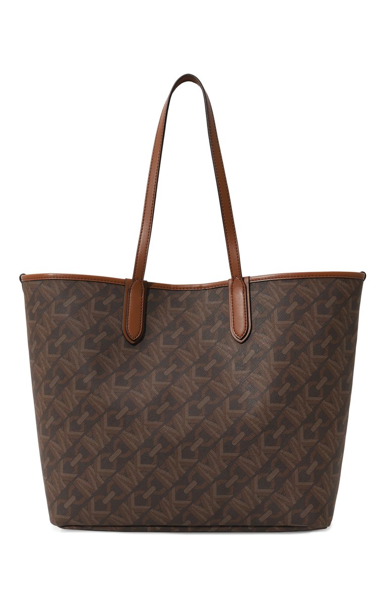Женская сумка-тоут MICHAEL MICHAEL KORS коричневого цвета, арт. 30H3GZAT7B | Фото 4 (Материал: Экокожа; Драгоценные камни: Проставлено; Размер: large; Материал сплава: Проставлено)