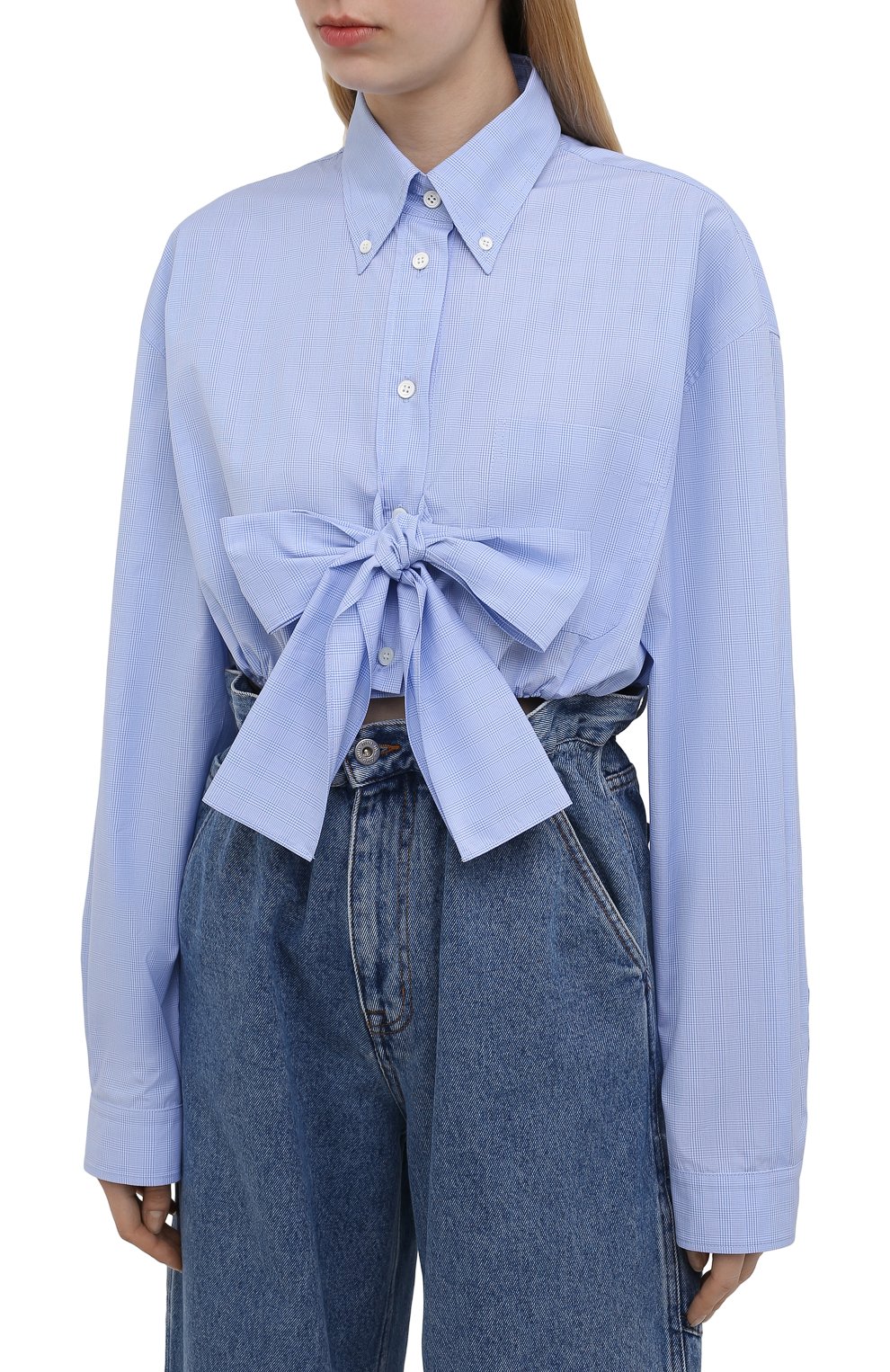 Хлопковая рубашка MIU MIU, арт. MK1569-1SCC-F0012, фото 3