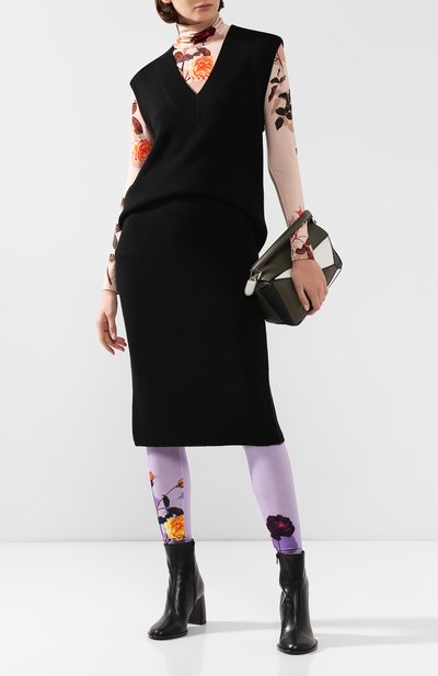 Легинсы с принтом DRIES VAN NOTEN фиолетового цвета по цене 19950 руб., арт. 192-11159-8618, фото 2 Легинсы с принтом DRIES VAN NOTEN, арт. 192-11159-8618, фото 2