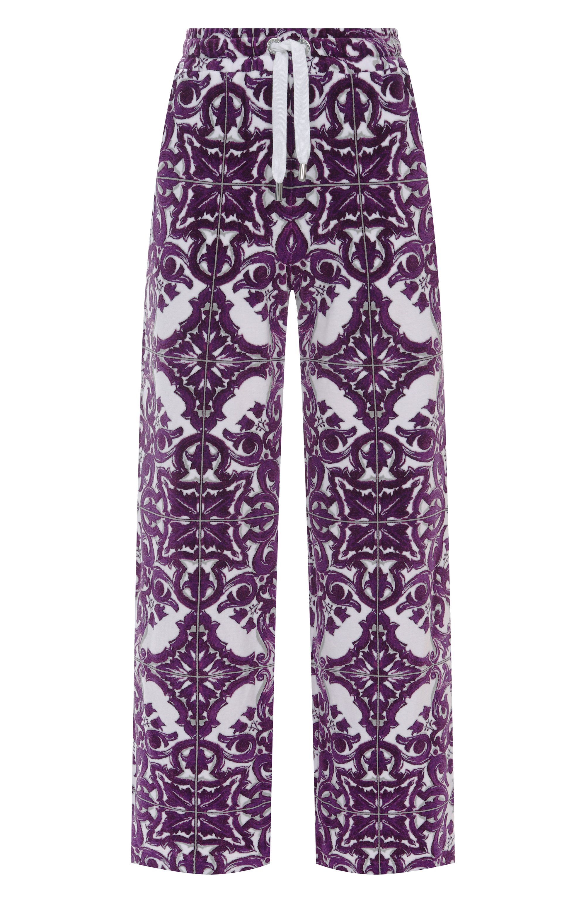 Хлопковые брюки DOLCE & GABBANA фиолетового цвета по цене 165000 руб., арт. FTCYYT/HJMP9, фото 1 Хлопковые брюки DOLCE & GABBANA, арт. FTCYYT/HJMP9, фото 1