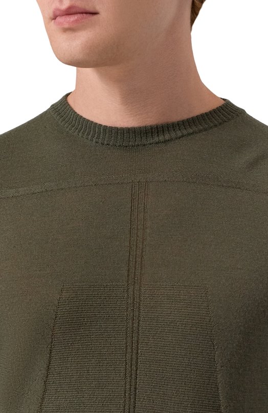 Шерстяной джемпер Rick Owens RU02E1622/ML Зелёный  RU02E1622/ML Фото 5