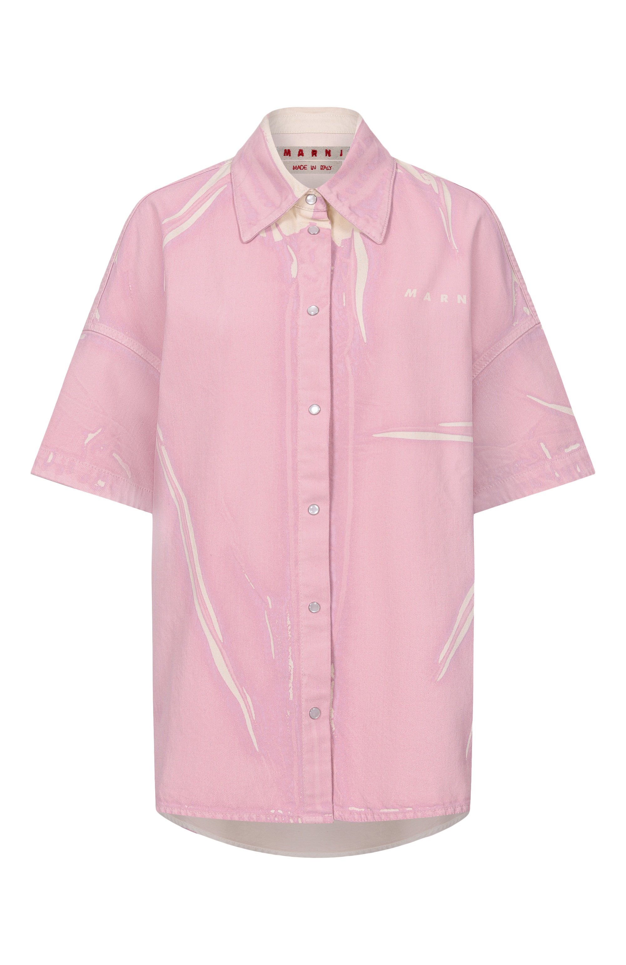 Джинсовая рубашка MARNI розового цвета по цене 113000 руб., арт. CAJD0565A1/USCY64, фото 1 Джинсовая рубашка MARNI, арт. CAJD0565A1/USCY64, фото 1