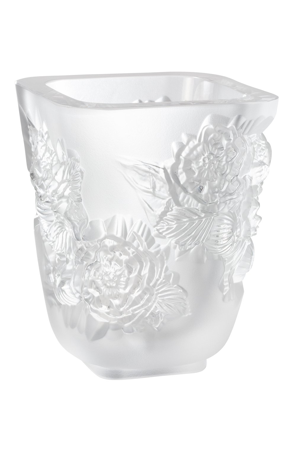 Ваза pivoines small LALIQUE прозрачного цвета по цене 150500 руб., арт. 10708500, фото 1 Ваза pivoines small LALIQUE, арт. 10708500, фото 1