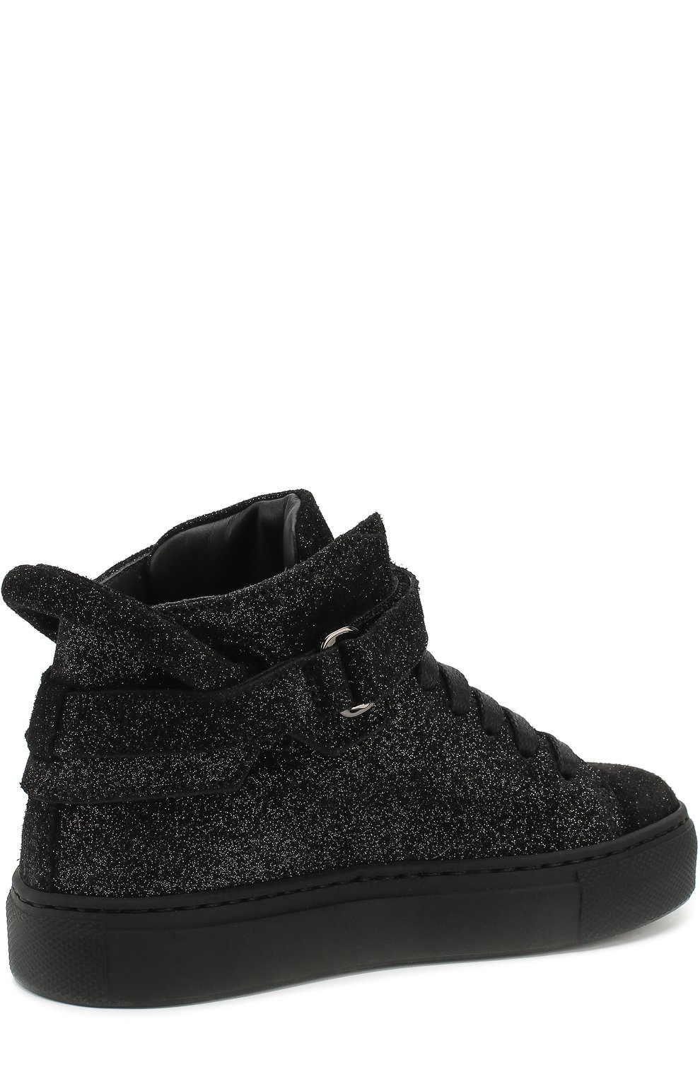 Высокие замшевые кеды на шнуровке с застежками велькро и глиттером BUSCEMI, арт. 118SK100LK990Q, фото 3